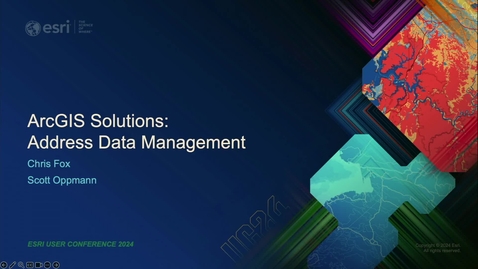 Thumbnail for ArcGIS Solutions: Address Data Management