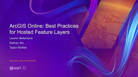 Thumbnail for ArcGIS Online: Best Practices for Hosted Feature Layers
