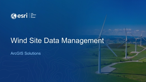 Thumbnail for Wind Site Data Management