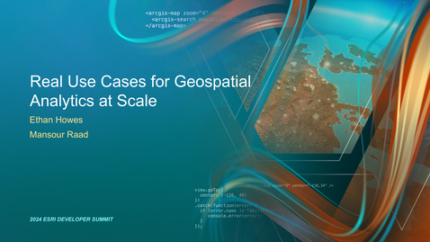 Thumbnail for entry Real Use Cases for Geospatial Analytics at Scale