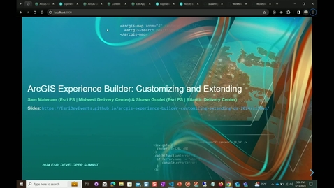 Thumbnail for ArcGIS Experience Builder: Customizing and Extending