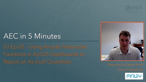 Thumbnail for GIS for AEC in 5 min S3E02 - Using Arcade FeatureSet Functions in ArcGIS Dashboards