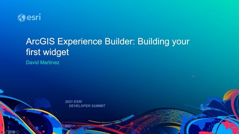 Thumbnail for entry ArcGIS Experience Builder: Building Your First Widget