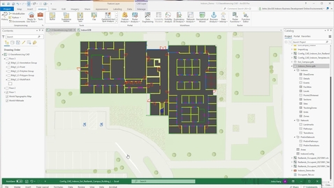Thumbnail for entry ArcGIS Indoors: Creating Indoor Geodatabase and Loading CAD Data