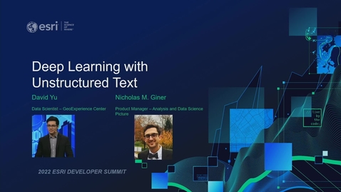 Thumbnail for entry Deep Learning with Unstructured Text