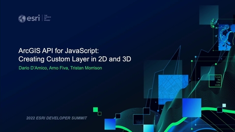 Thumbnail for Creating Custom Layers in 2D and 3D - ArcGIS API for JavaScript