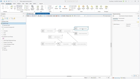 Thumbnail for Make a geoprocessing model in ArcGIS Pro