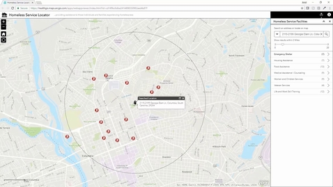 Thumbnail for Web AppBuilder for ArcGIS - Homeless Service Locator