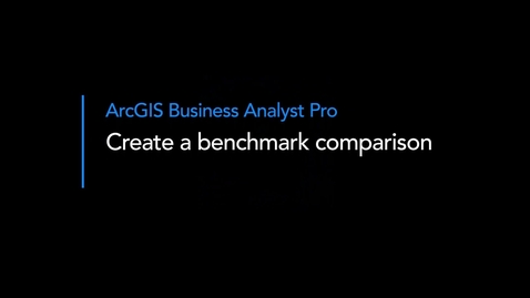 Thumbnail for Create a benchmark comparison in Business Analyst Pro