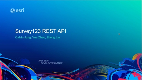 Thumbnail for Understanding the ArcGIS Survey123 REST API