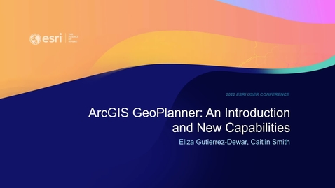 Thumbnail for entry ArcGIS GeoPlanner: An Introduction and New Capabilities