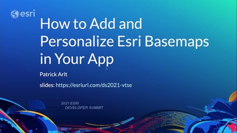 Thumbnail for How to Add and Personalize Esri Basemaps in Your App
