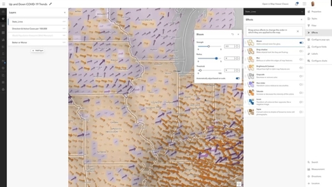 Thumbnail for Map Viewer Effects: Multiple Effects on COVID Map