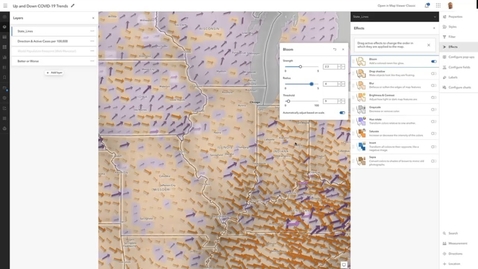 Thumbnail for entry Map Viewer Effects: Multiple Effects on COVID Map