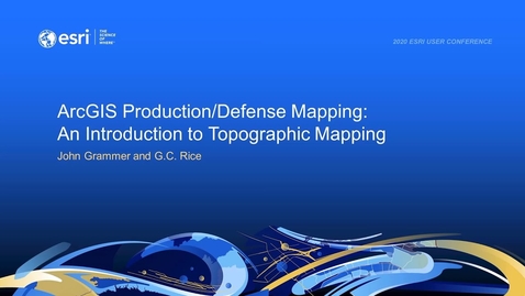 Thumbnail for ArcGIS Production/Defense Mapping: An Introduction to Topographic Mapping
