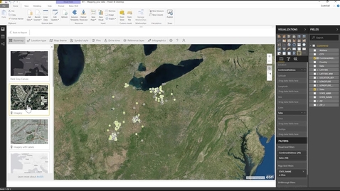 Thumbnail for ArcGIS Maps for Power BI Tip: How to Use Basemaps