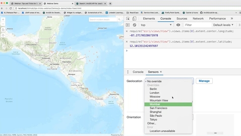 Thumbnail for ArcGIS API for JS: Developing and Debugging Apps