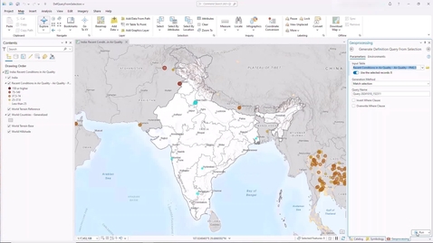 Thumbnail for Create a definition query from a selection in ArcGIS Pro