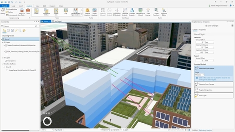 Thumbnail for entry ArcGIS Pro Exploratory Analysis – Line of Sight Tool Basics