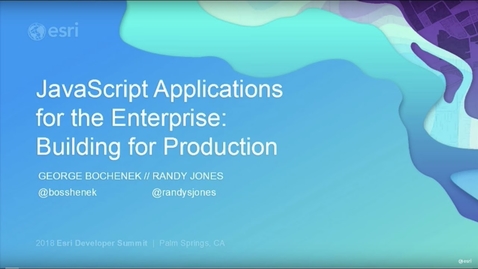 Thumbnail for Javascript Applications for the Enterprise: Building for Production