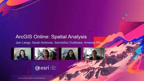 Thumbnail for entry ArcGIS Online: Spatial Analysis