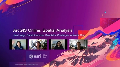 Thumbnail for ArcGIS Online: Spatial Analysis