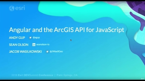 Thumbnail for entry Angular and the ArcGIS API for JavaScript