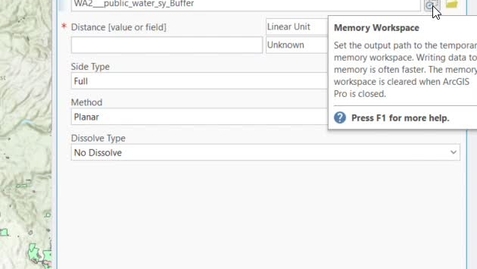 Thumbnail for Memory workspace option in ArcGIS Pro 3.5