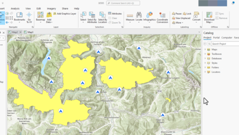 Thumbnail for entry Select Features that are Not Within or Intersecting the Features of Another Layer in ArcGIS Pro