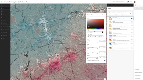 Thumbnail for Map Viewer Effects: Drop Shadow and Population Footprint