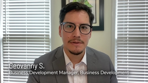 Thumbnail for entry Hear From A Business Development Manager At Esri - Geovanny's Employee Testimonial