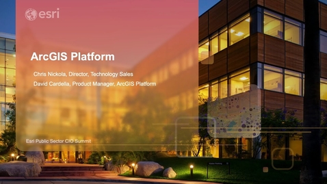 Thumbnail for Introducing ArcGIS Platform: New Product Launch