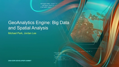 Thumbnail for entry ArcGIS GeoAnalytics Engine: Big Data and Spatial Analysis