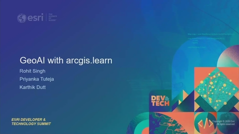 Thumbnail for GeoAI with arcgis.learn