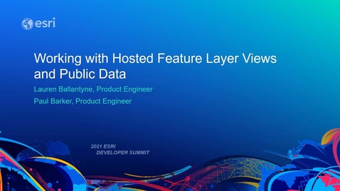 Thumbnail for Working with Hosted Feature Layer Views and Public Data