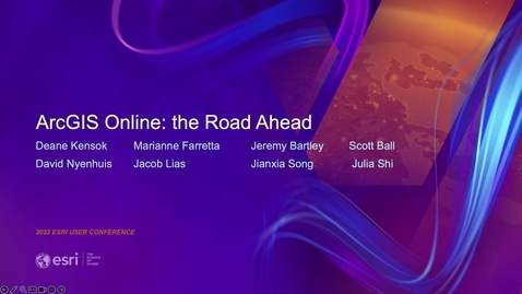 Thumbnail for ArcGIS Online: The Road Ahead