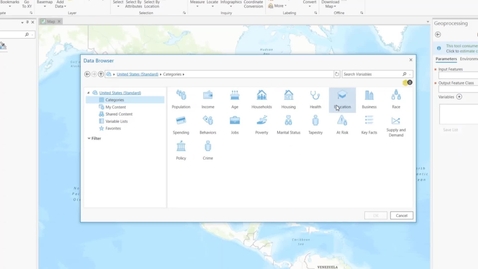Thumbnail for Using the Data Browser in ArcGIS Business Analyst Pro
