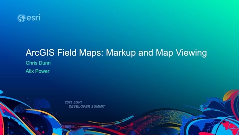 Thumbnail for entry ArcGIS Field Maps: Markup and Map Viewing