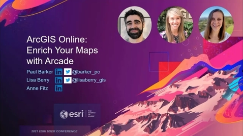 Thumbnail for ArcGIS Online: Enrich Your Maps with Arcade