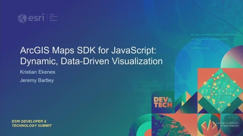 Thumbnail for ArcGIS Maps SDK for JavaScript: Dynamic, Data-Driven Visualization