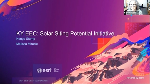 Thumbnail for entry Esri User Conference 2021 – Kentucky Energy &amp; Environment Cabinet: Solar Siting Potential Initiative
