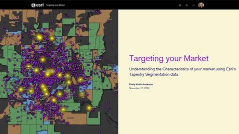 Thumbnail for Targeting your Market with Esri's Tapestry Segmentation Data