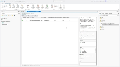 Thumbnail for Set triggering fields on attribute rules in ArcGIS Pro