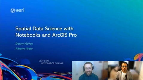 Thumbnail for Spatial Data Science with Notebooks in ArcGIS Pro