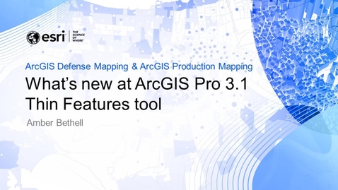 Thumbnail for Generalization product files - Thin Features tool