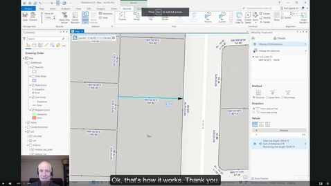Thumbnail for ArcGIS Pro Parcel Fabric: Split out Part of a Parcel by Area
