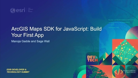 Thumbnail for ArcGIS Maps SDK for JavaScript: Build Your First App
