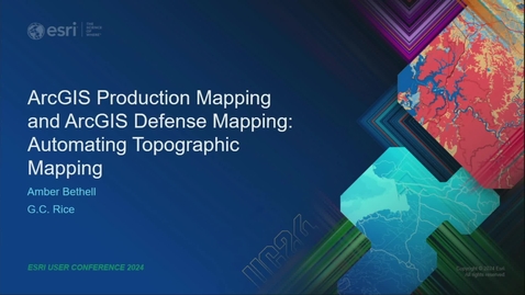 Thumbnail for ArcGIS Production Mapping and ArcGIS Defense Mapping: Automating Topographic Mapping