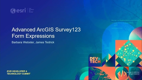 Thumbnail for Advanced ArcGIS Survey123 Form Expressions