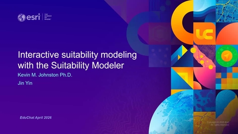 Thumbnail for Interactive Suitability Modeling with the Suitability Modeler in ArcGIS Pro: April 2026